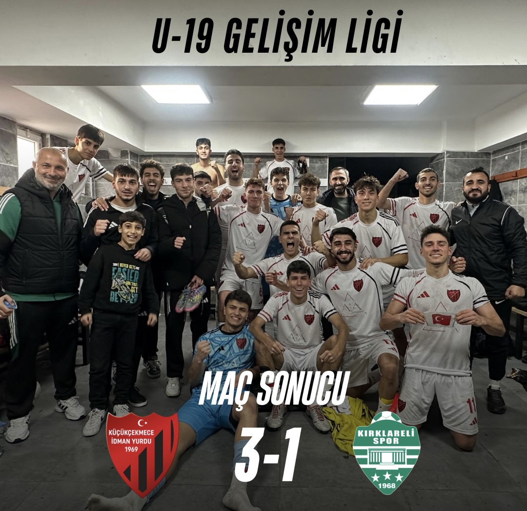 U19 takımımız, Gelişim Ligi’nde Kırklarelispor’u 3-1 mağlup etti!